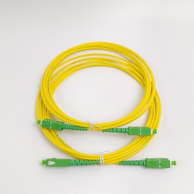 Optisches Patchkabel Gelb Pigtail SC/APC G652D Singlemode LSZH 1M Simplex 2,0mm Glasfaser-Patchkabel