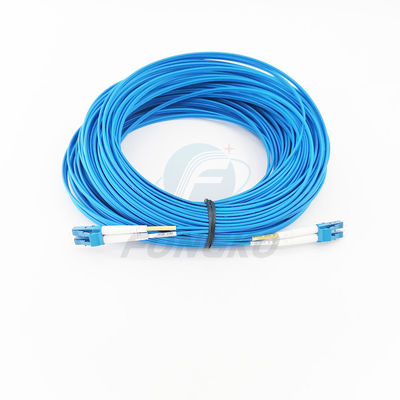 Qualität  3m LC/UPC-LC/UPC Duplex Blue Fiber Optic Armored Patch Cord With Lszh Jacket Fabrik