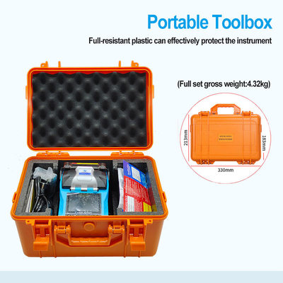 Blue Fiber Optic Fusion Splicer 4800mAh Batterie Chinesisch/Englisch 2 Sprachen Schweißsplißmaschine