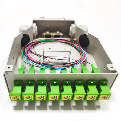 Hutschiene-Schalttafel-Metallfaser-Verteilerkasten, 8 Häfen APC Sc-Fensterladen-Adapter