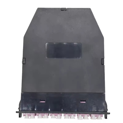 24F Schwarze LC Duplex Multimode MPO MTP Faserkassette für 24 Ports OM3 OM4 OS2 Patch Panel
