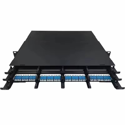 1U 144Core Einfache Glasfaserverteilungskiste Patch-Panel mit Rack Mount-Struktur