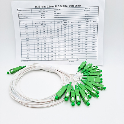 1x2 1x4 1x8 1x16 2x8 2x16 PLC Splitter PLC Glasfaser Splitter mit SC APC UPC-Anschluss