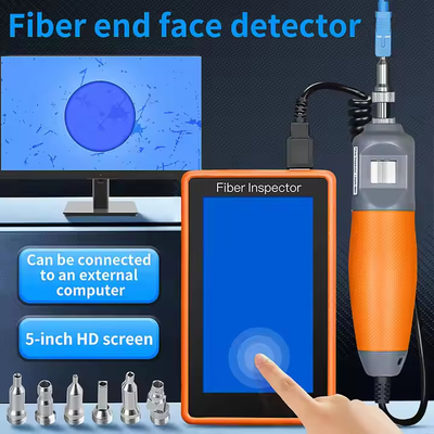 5-Zoll-HD-Touchscreen-Monitor Inspektion Glasfaserprobe optisches Reinigungswerkzeug Glasfaser Ende Gesichtsdetektor