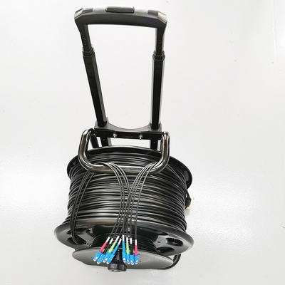 Fongko optische Kabel Wicklung Tragbarer Feld optischer Glasfaser -Jumper Wickelauto Pull -Stange Mobile Kabel Wickelrolle