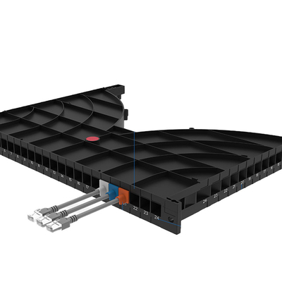 FONGKO-Kanal Typ 19 Zoll 24 Ports Datencenter-Kabelmanagement-Rack Kabelmanager