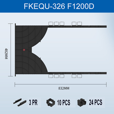 FONGKO-Kanal Typ 19 Zoll 24 Ports Datencenter-Kabelmanagement-Rack Kabelmanager