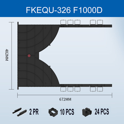 FONGKO-Kanal Typ 19 Zoll 24 Ports Datencenter-Kabelmanagement-Rack Kabelmanager