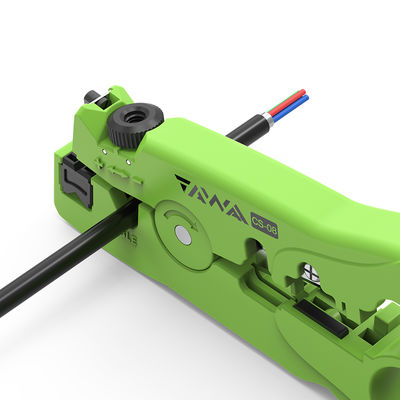FONGKO CS-08 Rundes Flachkoaxialkabel-Schneidwerkzeug, Multifunktions-Abisolierzange mit Endschneider