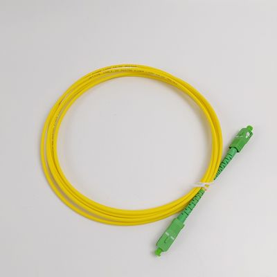 Optisches Patchkabel Gelb Pigtail SC/APC G652D Singlemode LSZH 1M Simplex 2,0mm Glasfaser-Patchkabel