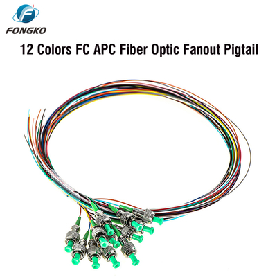 FONGKO 12 Kern 0,9mm G652D PVC Glasfaser Pigtail Buldle Pigtail LC FC SC ST UPC APC Glasfaser Pigtails