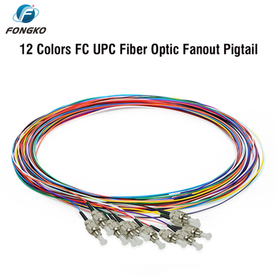 FONGKO 12 Kern 0,9mm G652D PVC Glasfaser Pigtail Buldle Pigtail LC FC SC ST UPC APC Glasfaser Pigtails