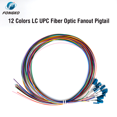 FONGKO 12 Kern 0,9mm G652D PVC Glasfaser Pigtail Buldle Pigtail LC FC SC ST UPC APC Glasfaser Pigtails