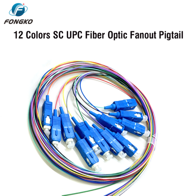 FONGKO 12 Kern 0,9mm G652D PVC Glasfaser Pigtail Buldle Pigtail LC FC SC ST UPC APC Glasfaser Pigtails