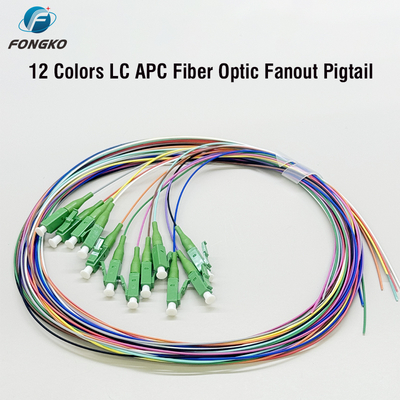 FONGKO 12 Kern 0,9mm G652D PVC Glasfaser Pigtail Buldle Pigtail LC FC SC ST UPC APC Glasfaser Pigtails