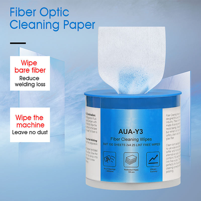FONGKO AUA-Y3 Reinigungsstaubfreies Papier, geeignet für SC/FC/ST/LC FTTH Werkzeug Glasfaserstaubfreies Papier Glasfaser Reinigungspapier