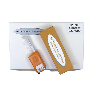 Glasfaser-Reinigungstift FKEQU-446 CLEP-125-M für LC/MU 1,25 mm mit 800+ Reinigungen MINI-Typ Orangefarbener Glasfaser-Steckverbinder-Reiniger