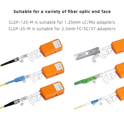 Glasfaser-Reinigungstift FKEQU-446 CLEP-125-M für LC/MU 1,25 mm mit 800+ Reinigungen MINI-Typ Orangefarbener Glasfaser-Steckverbinder-Reiniger