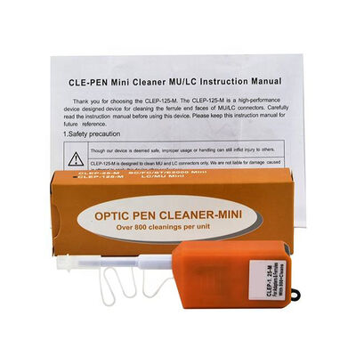 Glasfaser-Reinigungstift FKEQU-446 CLEP-125-M für LC/MU 1,25 mm mit 800+ Reinigungen MINI-Typ Orangefarbener Glasfaser-Steckverbinder-Reiniger