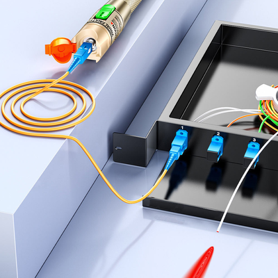Visual Fault Locator VFL 5-50mW Fiber Optic Red Light Pen CW & GLINT Mode FTTH Fiber Break TesterVFL Laser Cable Tester Pen