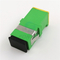 Grün Shell Singlemode Adapters Sc-Inspektion SX mit Metallschrapnell SC/APC Faser-Optikselbstfensterladen-Adapter