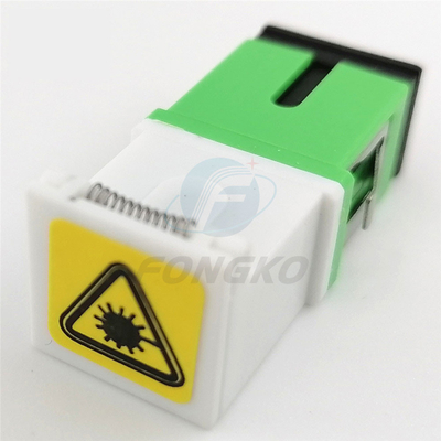 Einheitliche Fiberadapter Weiße Grüne Schale SC/APC Auto-Shutter Adapter mit Metallschrapnel und Temperaturstabilität ≤0.20dB