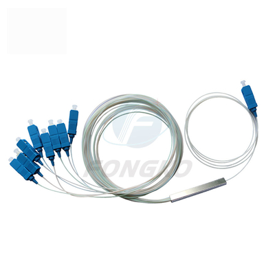 1x8 1 1*32 1*64 FTTH PLC Stahlrohrspalter SC UPC 0,9mm Glasfaser PLC Spalter