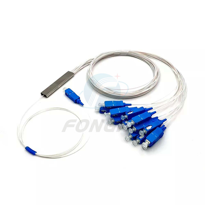 1x8 1 1*32 1*64 FTTH PLC Stahlrohrspalter SC UPC 0,9mm Glasfaser PLC Spalter