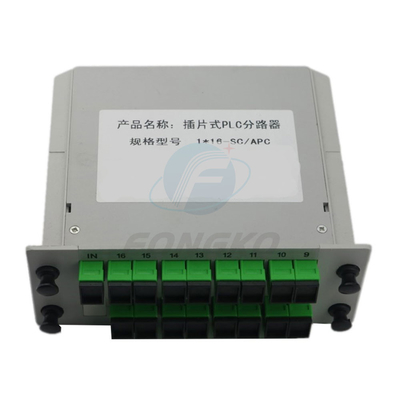 Optischer Splitter Mini-Typ Plc Sc Apc Splitter 1X16 Glasfaser-Insertion für Ftth