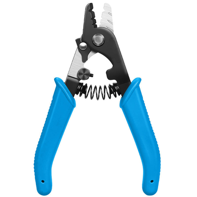 3-Loch-Präzisions-Optikkabel-Stripper SC Kiefer-Sicherheitsverschluss-Feder-Rückkehr-Ergonomische Gummifaser-Optik-Stripper