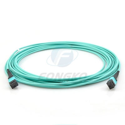 Berufs- Faser Kerne der Fabrik 12 Optik-Mannmpo Patchcord OM3 Faser-Optikverbindungskabel